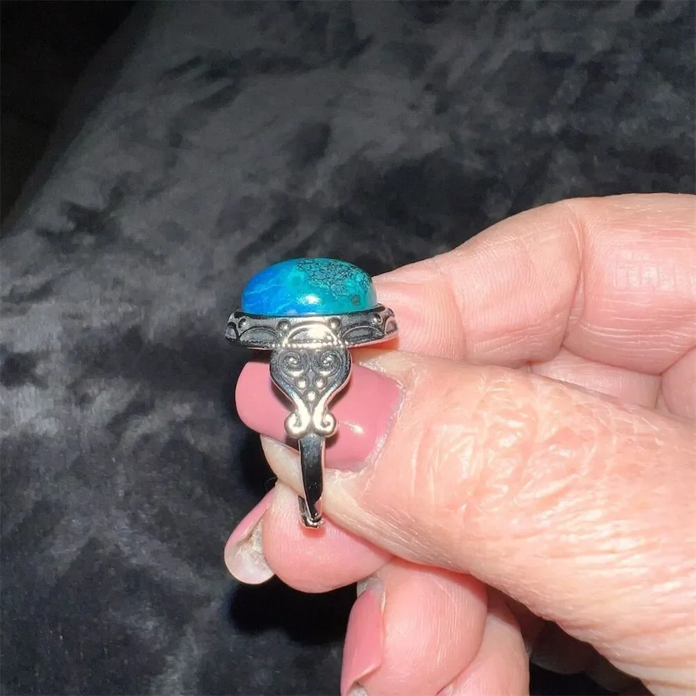 Genuine Azurite  Ring- Adjustable